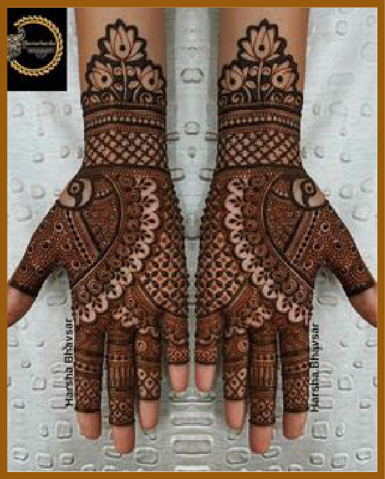 Royal Front Hand Mehndi Design With Full Floral Covering